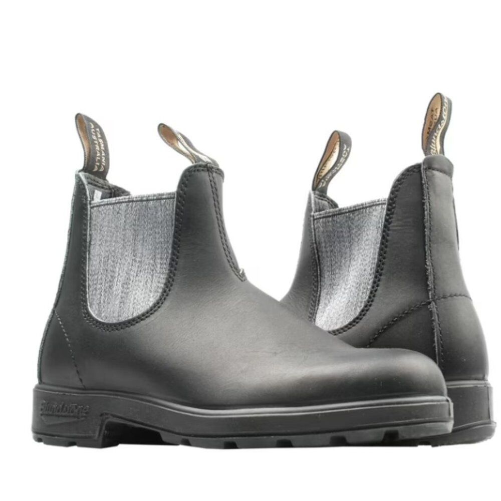 Blundstone, Black/Grey Premium Leather, Women's Style 1914